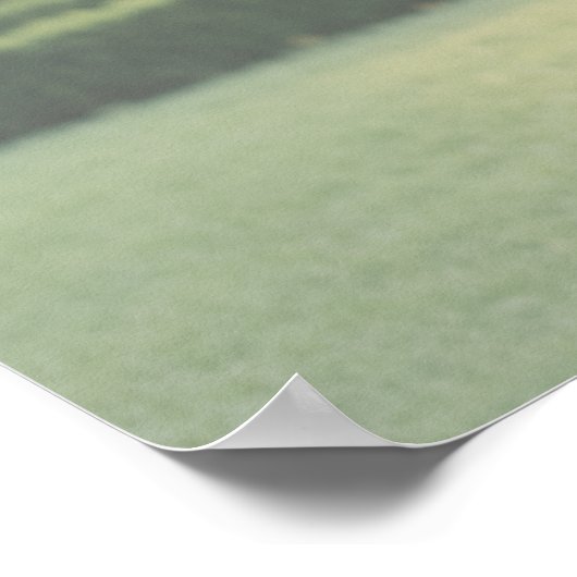 Minimalist Photo Wedding Sign & Keepsake Poster ポスター (角)