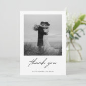 Minimalist Photo Wedding Thank You サンキューカード (スタンド正面)