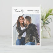 Minimalist Photo Wedding Thank You Card サンキューカード (スタンド正面)
