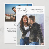 Minimalist Photo Wedding Thank You Card サンキューカード (正面/裏面)