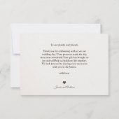 Minimalist Photo Wedding Thank You Card – Horizont サンキューカード (裏面)