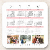 Minimalist Photo Yearly 2026 Calendar Keepsake  コースター (正面)