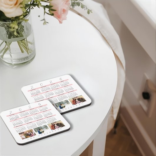Minimalist Photo Yearly 2026 Calendar Keepsake  コースター