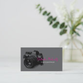 Minimalist Photographer Camera Dark Photography 名刺 (スタンド正面)