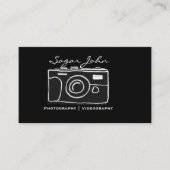 Minimalist Photographer Videographer Hand Drawn  名刺 (正面)
