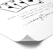 Minimalist Pick A Card Guestbook Sign ポスター (角)