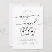 Minimalist Pick A Card Guestbook Sign 招待状 (正面)