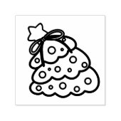 Minimalist Pine Christmas Tree Outline セルフインキングスタンプ (デザイン)