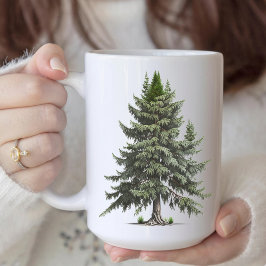 Minimalist Pine Tree Christmas Mug for Mom & Dad コーヒーマグカップ