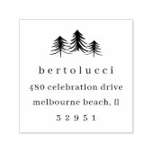 Minimalist Pine Tree Christmas Return Address セルフインキングスタンプ (デザイン)