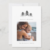 Minimalist Pine Tree Holiday Photo Card シーズンカード (正面)