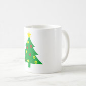 Minimalist Pine Tree Mug - Modern Abstract Christm コーヒーマグカップ (正面右)