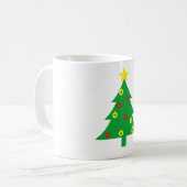 Minimalist Pine Tree Mug - Modern Abstract Christm コーヒーマグカップ (正面左)