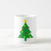 Minimalist Pine Tree Mug - Modern Abstract Christm コーヒーマグカップ (中央)