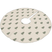 Minimalist Pine Tree Neutral Boho Farmhouse Beige ブラッシュドポリエステルツリースカート (アングル)