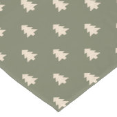 Minimalist Pine Tree Neutral Boho Farmhouse Winter ショートテーブルランナー (コーナー)