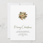 Minimalist Pine Wreath Holiday Christmas Greeting シーズンカード (正面)