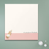 Minimalist Pink and Cream Hamster Personalized ノートパッド