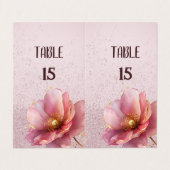 Minimalist Pink and Gold Poppy Wedding 名刺 (外部フラット)