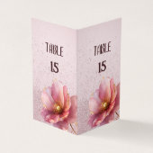 Minimalist Pink and Gold Poppy Wedding 名刺 (外部)