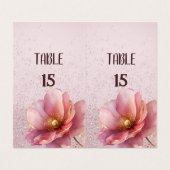 Minimalist Pink and Gold Poppy Wedding 名刺 (内部フラット)