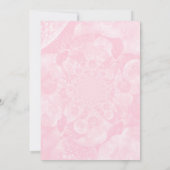 Minimalist Pink Balloons Girl Baby Shower 招待状 (裏面)