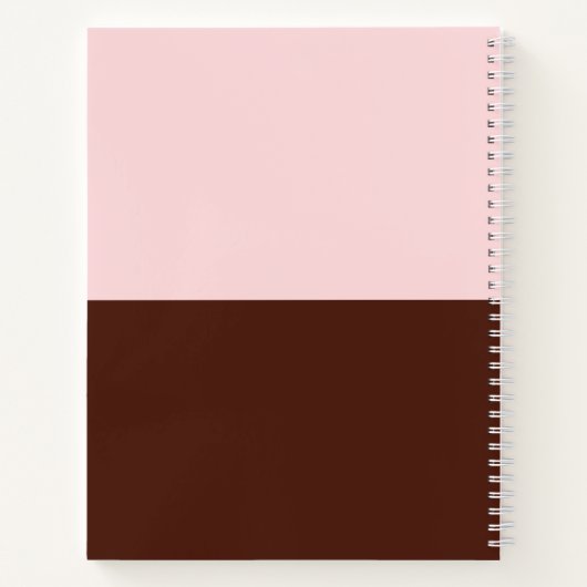 Minimalist Pink Brown Text Knitting Projects  ノートブック (裏面)