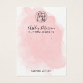 Minimalist pink brush logo jewelry earring display (正面)