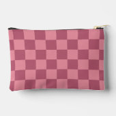 Minimalist Pink Checkerboard Pattern アクセサリーポーチ (裏面)