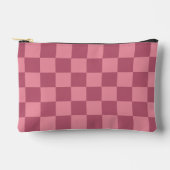 Minimalist Pink Checkerboard Pattern アクセサリーポーチ (正面)