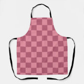 Minimalist Pink Checkerboard Pattern エプロン (正面)