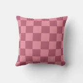 Minimalist Pink Checkerboard Pattern クッション (裏面)