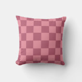 Minimalist Pink Checkerboard Pattern クッション (正面)