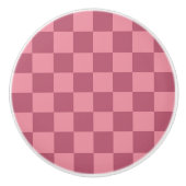 Minimalist Pink Checkerboard Pattern セラミックノブ (正面)