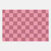 Minimalist Pink Checkerboard Pattern ラッピングペーパーシート (正面)