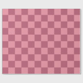 Minimalist Pink Checkerboard Pattern  ラッピングペーパー (フラット)