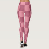 Minimalist Pink Checkerboard Pattern レギンス (裏面)