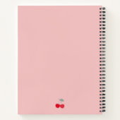 Minimalist Pink Cherry Icon Daily Notes Pink ノートブック (裏面)