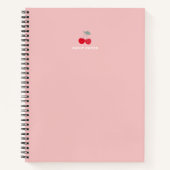 Minimalist Pink Cherry Icon Daily Notes Pink ノートブック (正面)