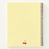 Minimalist Pink Cherry Icon Daily Notes Yellow ノートブック (裏面)