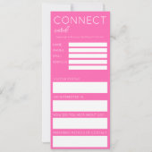 Minimalist Pink Church Connection Card 招待状 (裏面)
