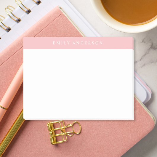 Minimalist Pink Elegant Monogram ポストイット