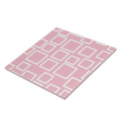 Minimalist Pink Geometric Squares タイル (側面)