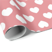 Minimalist Pink Hearts ラッピングペーパー (ロールコーナー)