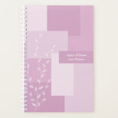 Minimalist Pink Mauve Abstract Botanical Planner プランナー手帳 (正面)
