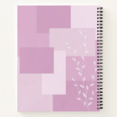 Minimalist Pink Mauve Botanical Journal Notebook ノートブック (裏面)