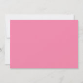Minimalist Pink Monogram Double Border Stationery ノートカード (裏面)