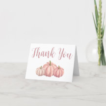 Minimalist Pink Pumpkin Fall Baby Shower