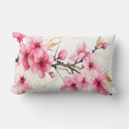 Minimalist Pink Sakura Zen Throw Cushion ランバークッション