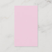 Minimalist pink trendy personalized customize name エンクロージャーカード (裏面)